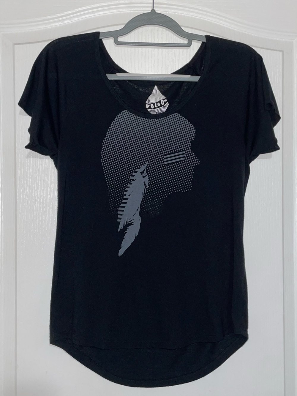 Y2K Volcom Black Graphic Tee M